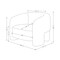 Manhattan Comfort 3-Piece Modern Sylvia Tweed  Sofa, Accent Pillows and 2 Accent Chairs in Gold Dust 3-SFAC1770-GD - alternate 6